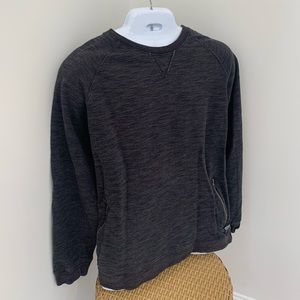 Ezekiel Men’s XL Sweater long sleeve shirt distressed charcoal casual sweatshirt